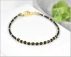Edelstein Armband mit 3 mm Obsidian kombiniert mit Myuki Perlen Mix 2