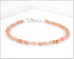 Sunstone Edelstein Armband 3 mm mit 925 Silber, Sonnenstein: