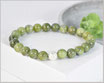 Jade Edelstein Armband grün 8 mm mit Stardustperle S