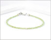 Peridot Edelstein Armband 2 mm mit 925 Silber - Länge wählbar