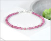 Edelsteinarmband mit 3 x 2 mm Kegel Turmalin rosa 1