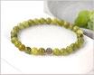 Jade Edelstein Armband 6 mm mit Tibetperle