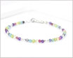 Pastell Edelsteinarmband 2 +3 mm mit Bergkristall facettiert