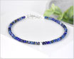 Lapislazuli Edelsteinarmband Rondell 3 x 2 mm facettiert