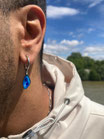 Boucle goutte bleue océan