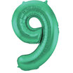 Zahl matt-grün 9