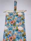Sac à baguettes bleu fleurs rose