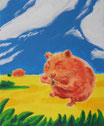 Biskyhamster - Format: 60 x 50 cm - Acryl auf Leinwand