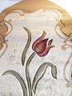 Tappeto classico/moderno ovale 100x200 cm con disegno piazzato con tulipano centrale. D91