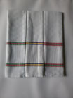 Set 3 canovacci in cotone con strisce di tela aida. N222