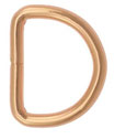 D-Ring aus Stahl, roségold, verschiedene Breiten