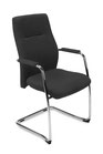 Büro-Besucher-Konferenz-Stuhl NeroCFP Freischwinger chrom mit Armauflage
