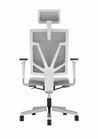 Büro-Drehstuhl 4ME Mesh Farbe Schwarz oder Weiß mit Kopfstütze