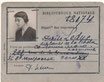 Bibliothèque nationale, carte de lectrice, 1934, photo d'identité.
