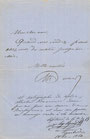 Alexandre Dumas père, billet autographe signé