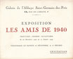 "Les Amis de 1940", invitation, Galerie de l'Abbaye, 1960