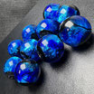 ホタルガラス8ｍｍ～16ｍｍ10個セット売り 濃いブルー