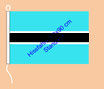 Botswana / Hißfahne im Querformat