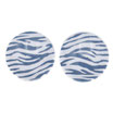 Ohrstecker Zebraprint hellgrau