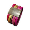 Bracelet manchette en cuir JOA by RISTMIK multicolore- ref202071