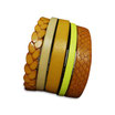 Bracelet manchette en cuir JOA by RISTMIK jaune- ref202065