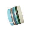 Bracelet manchette en cuir JOA by RISTMIK bleu- ref202063