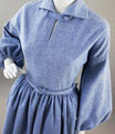 Flannel Dress "1952" in Sky Blue