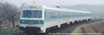 VT 614 B-9487-VT in Spur 1 - zweiteilige Einheit bestehend aus 1x Motorwagen und 1x Steuerwagen Farbgebung Mint/Türkis mit weißen Einstiegsbereichen