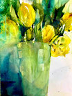 Gelbe Tulpen in Vase