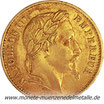 20 Francs  Napoleon III mit Kranz  Frankreich  1868