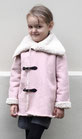 Jacke aus Lammfellimitat rosa