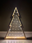 Houten kerstboom met LED-verlichting