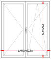 Finestre TERMO PVC 2 Ante con Ribalta - Colore Effetto Legno