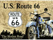 Route 66 Mother Road blaues Bike