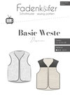 Papierschnittmuster "Basic-Weste Damen" Fadenkäfer