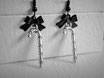Gothic Lolita Candy Cane Earrings