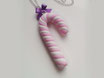 Pink & White & Purple Christmas Candy Cane Necklace