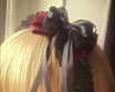 Red & Black Layered Bow Headband