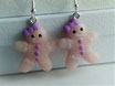 Kawaii Gingerbread Lady Earrings