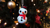 Kawaii Christmas Snowman Necklace