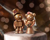 Steampunk Robot Wedding Cake Toppers