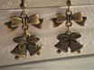 Steampunk Christmas Bell Earrings with Bronze Bows