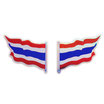 ダブルセット | タイ王国 国旗 ステッカー（THAILAND Flag Sticker ） S サイズ ラメ 2P mix - タイ雑貨 アジアン 雑貨 スーツケース トランク 旅行 グッズ -