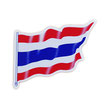 タイ王国 国旗 ステッカー（THAILAND National Flag Sticker ） M サイズ type A1 - タイ雑貨 アジアン 雑貨 スーツケース トランク 旅行 グッズ -