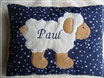 Kuschelkissen Schaf Molli©®, incl. Stickerei, ca. 25x35cm, reine Baumwolle, in verschiedenen Farben. Modell 01