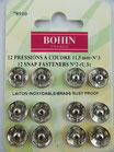 Pressions en métal à coudre 11.5 mm nickel n° 3 Bohin 78910