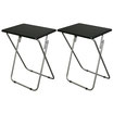 eHemco Folding TV Tray Tables for Eating, 19 by 15 by 26 Inches, Black, Set of 2
