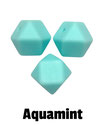 Hexagonperle aquamint 14mm