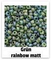 Rocailles 2,5mm grün rainbow matt