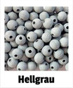 30 Rillenperlen hellgrau 10mm
